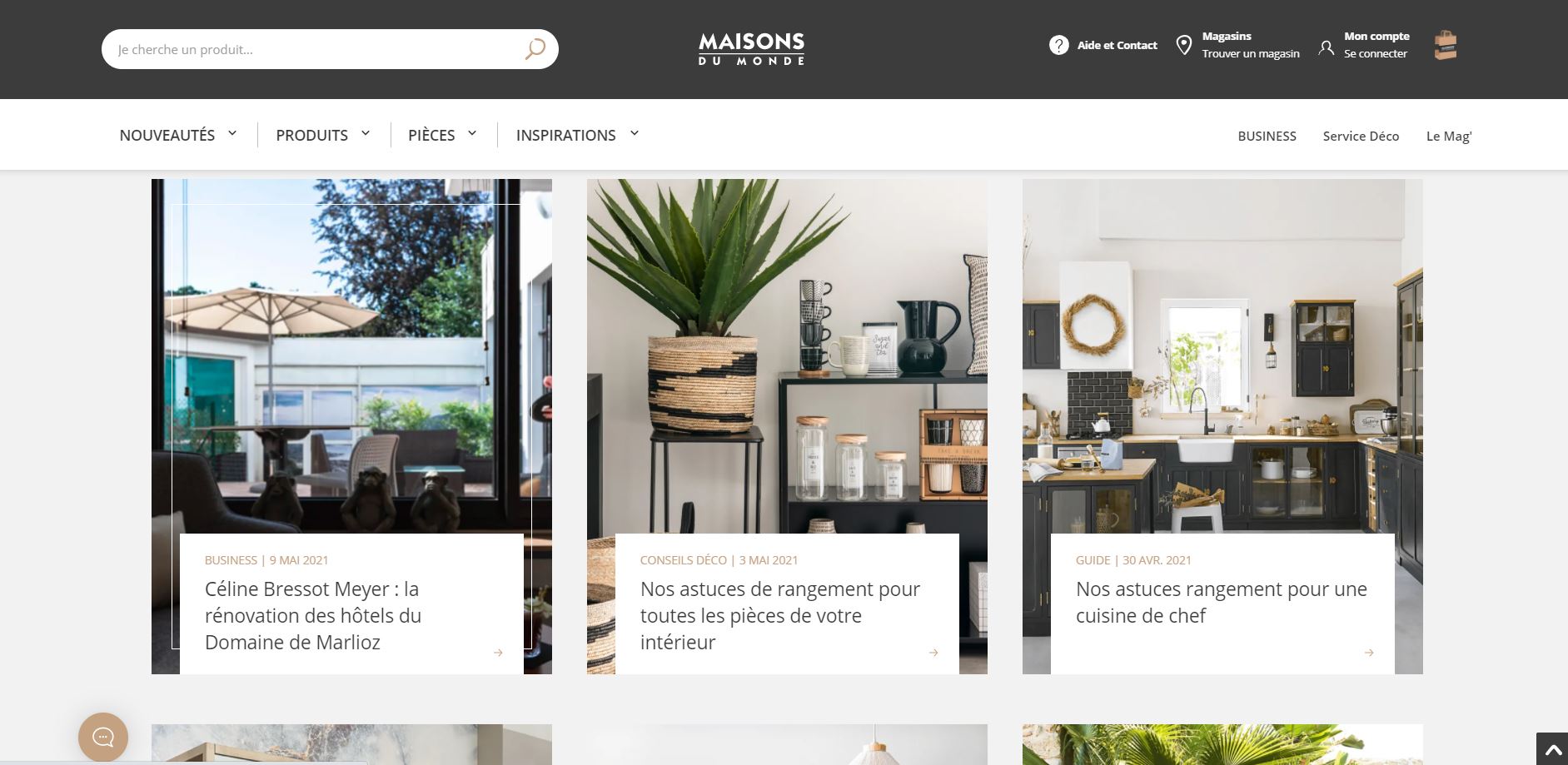 Blog e-commerce Maison du Monde