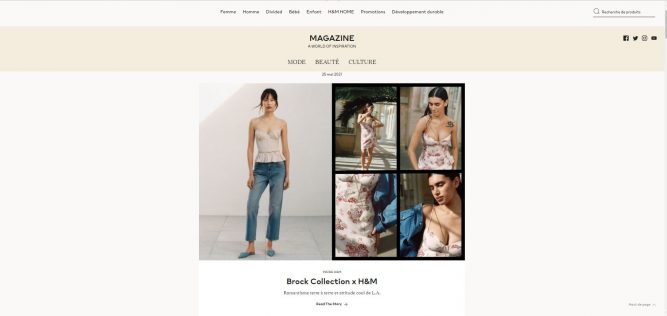 Blog e-commerce H&M