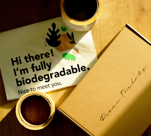 packaging biodégradable unboxing ecommerce