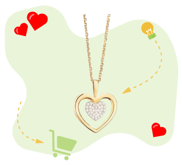 Un magnifique collier coeur proposé par Mes bijoux.fr