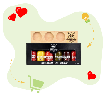 Un Coffret de sauces piquantes made in France de chez Sauce Piquante