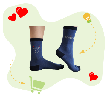Chaussettes “Ange ou Démon ?” signées Archiduchesse