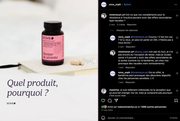 Répondre aux commentaires de ses abonnés Instagram pour maintenir un lien de fidélisation