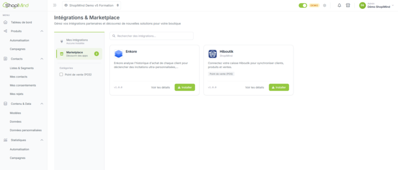 API ShopiMind connecteur